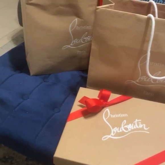 Christian Louboutin Beige Heels with Metallic Spike Accent - Picture 5 of 5